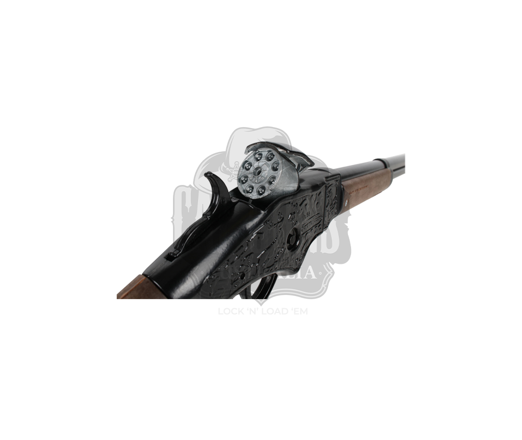 Gonher - Cowboy Winchester Rifle - 8-Shot - 69.5 cm - Diecast Metal - Brown/Black accent and lever action with Box