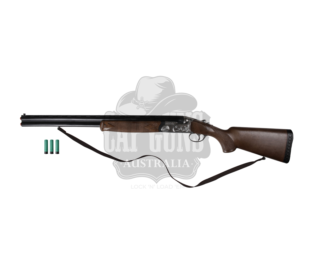 Gonher - Winchester Superimposed 1+1 Shotgun - Plastic & Metal - 85 cm - Brown/Black with Box and 3-Shells included