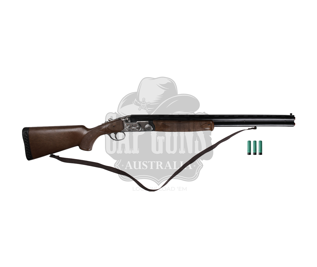 Gonher - Winchester Superimposed 1+1 Shotgun - Plastic & Metal - 85 cm - Brown/Black with Box and 3-Shells included