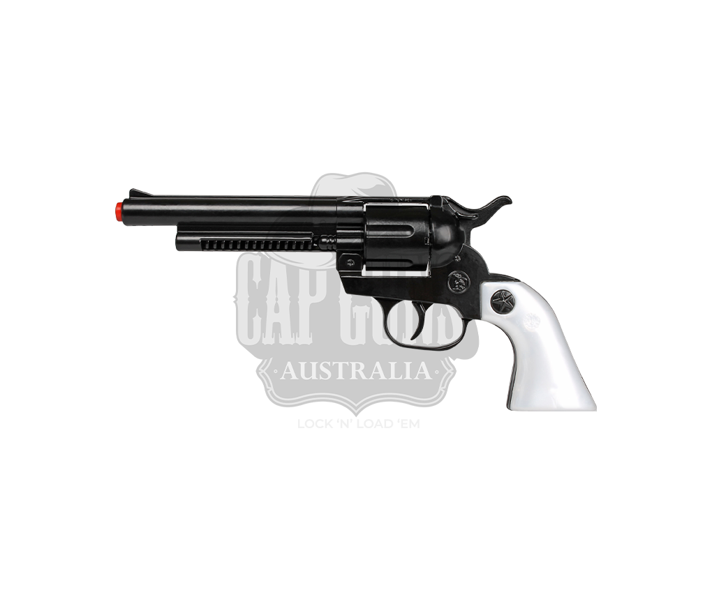 Gonher - Cowboy Revolver - Diecast Colt Peacemaker - 12-Shot - Pearl/Black
