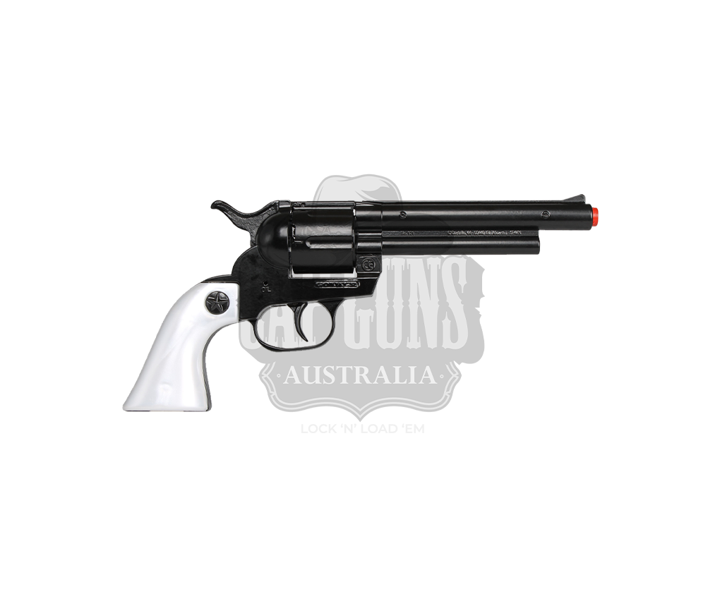 Gonher - Cowboy Revolver - Diecast Colt Peacemaker - 12-Shot - Pearl/Black
