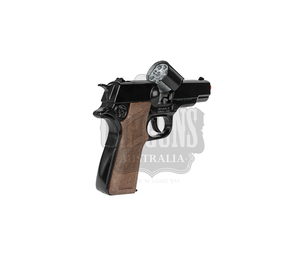Gonher - Police Pistol - Colt Govt. 1911 Astra 8-Shot - Diecast Metal - Brown/Black with Box