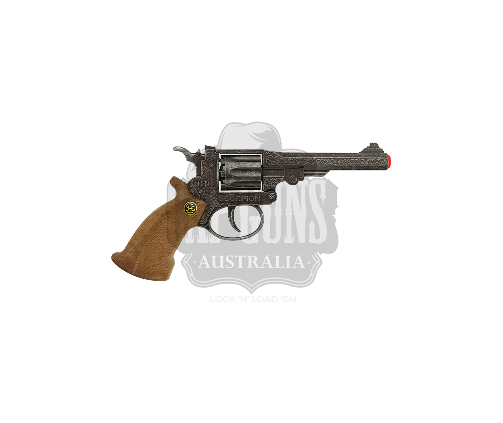 Schroedel - Adams Revolver Scorpion Antique - 8-Shot - Brown/Gray - 22cm with Box