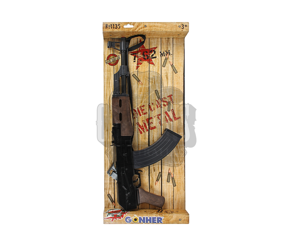 Gonher - Assault Rifle 8 Shots, Black, Carton Expositor