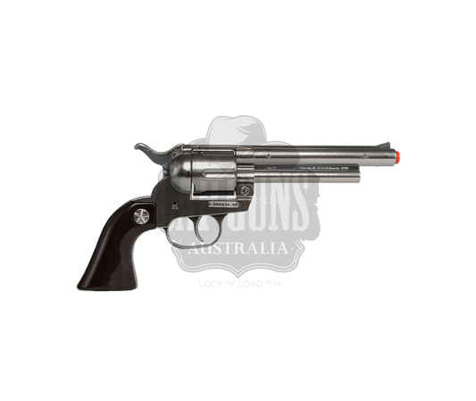 Gonher - Cowboy Revolver - Diecast Peacemaker Western Colt SAA 6 mm - 12-Shot - Black/Nickel with Box