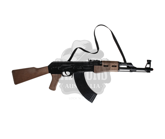 Gonher - Diecast AK-47 Rifle Blk/Brown 8 shots