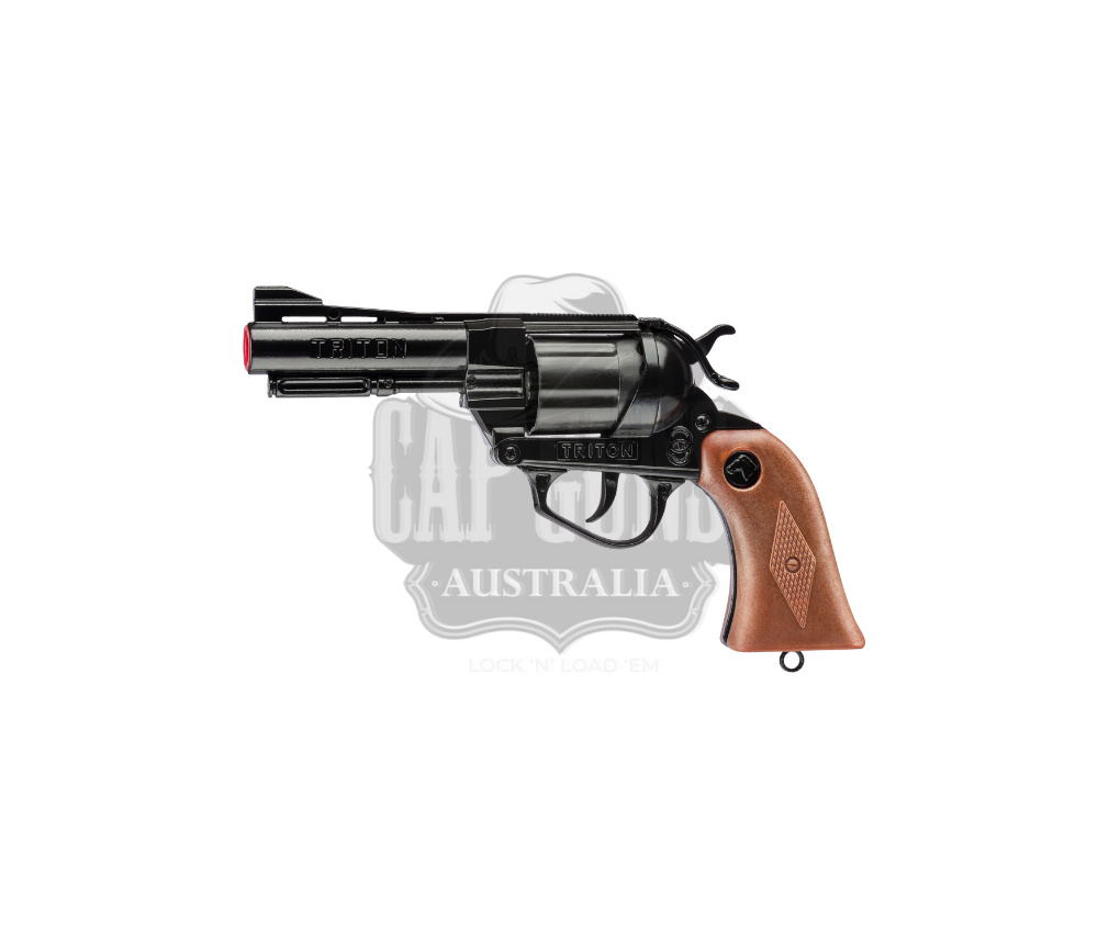 Villa Giocattoli S.R.L - Police Revolver - Triton Gun Black - 12-shot with Box