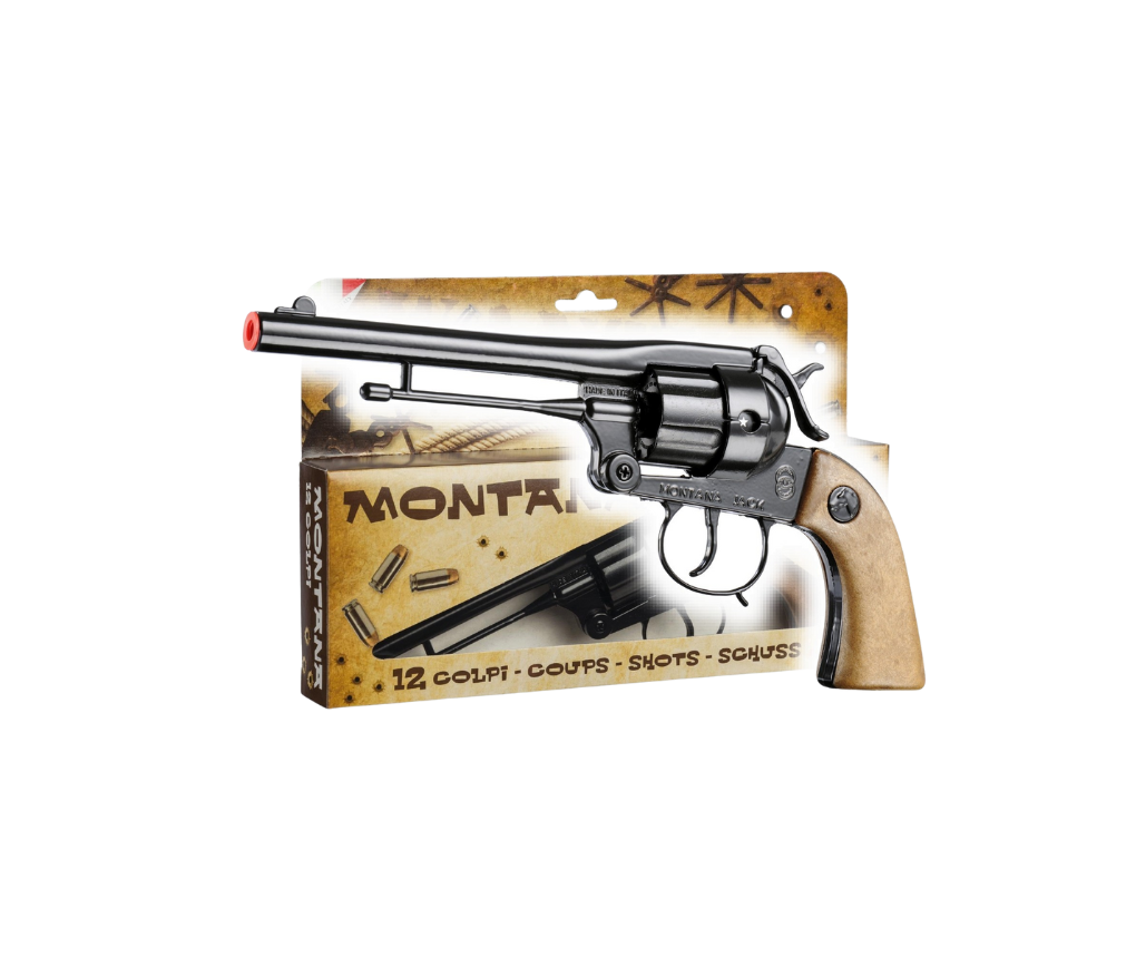 Villa Giocattoli S.R.L - Western Revolver - Montana Gun Black - 12-Shot with Box