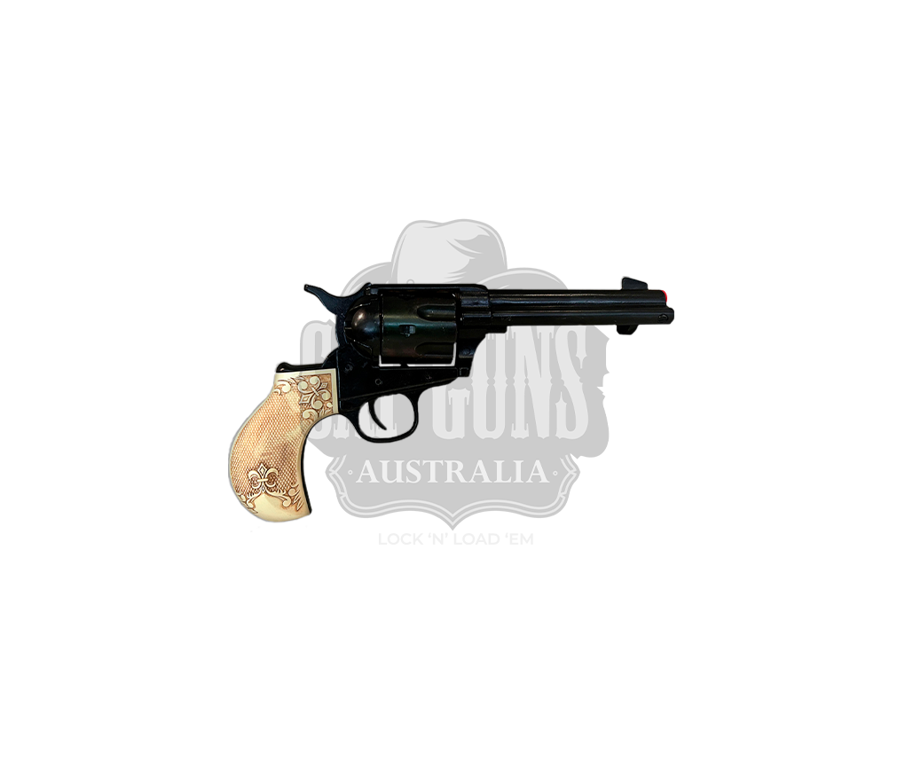 Kolser - Revolver Thunderer Replica - Engraved Imitation Ivory/Black