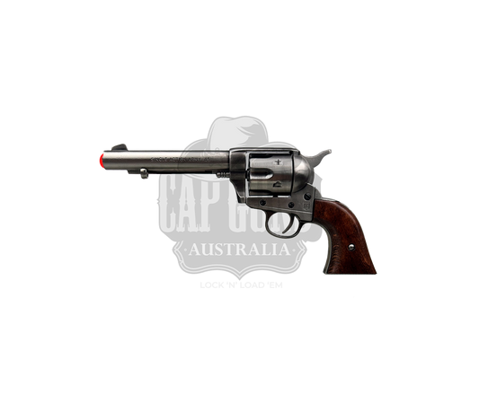 Kolser - Revolver Peacemaker Colt 45 5.5" USA 1873 - Pistol Wood Grips Nickel, Polished