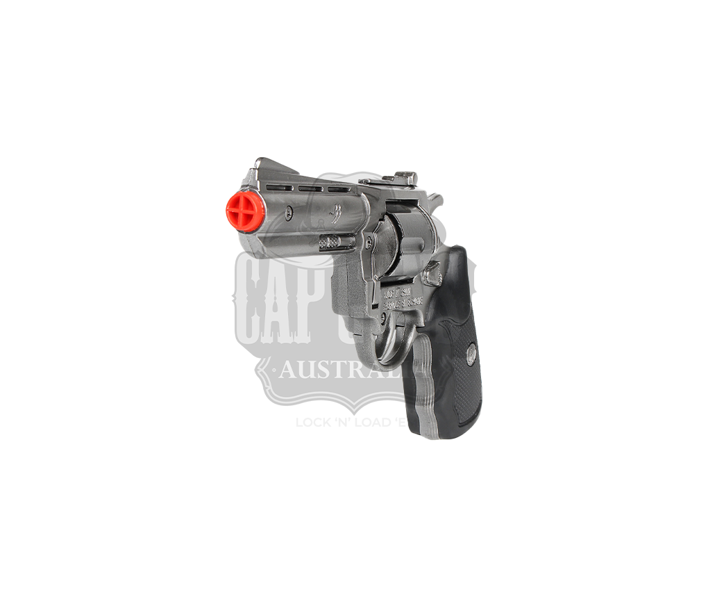 Gonher - Police Python 4" Colt Revolver Colt Cobra - 8-Shot - Diecast Metal - Black/Nickel with Box