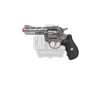 Gonher - Police Python 4" Colt Revolver Colt Cobra - 8-Shot - Diecast Metal - Black/Nickel with Box