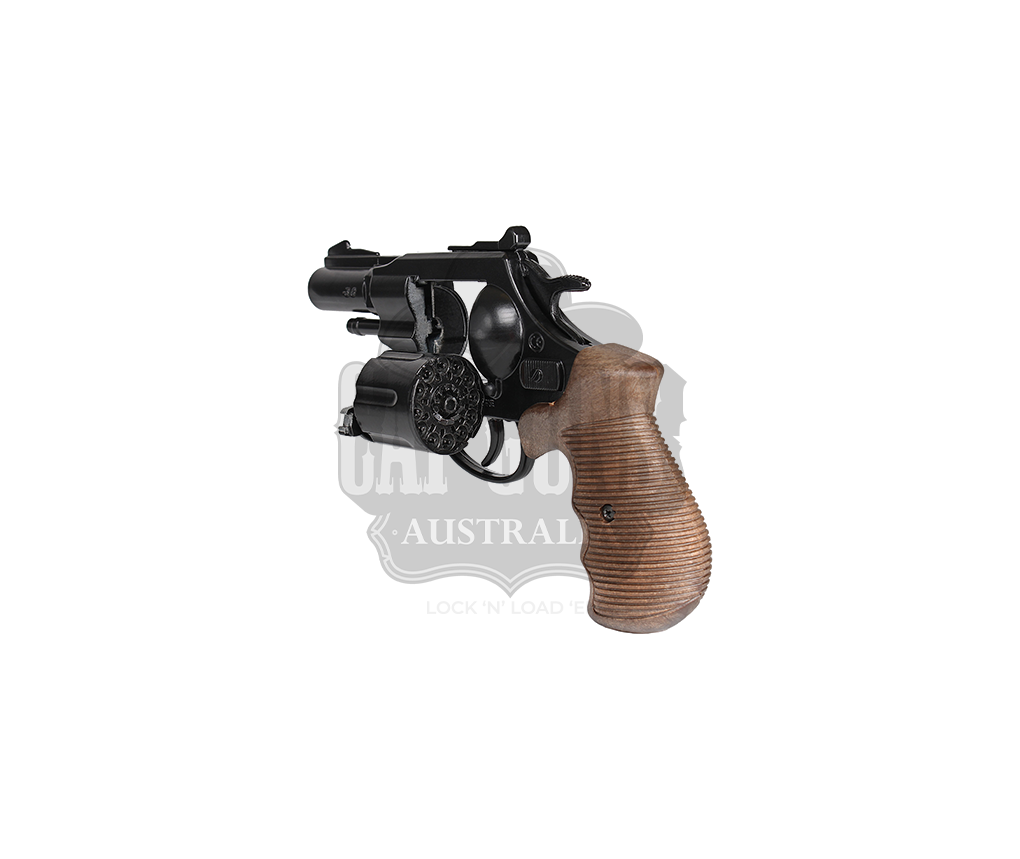 Gonher - Police Python 2" Colt Revolver - 12-Shot - Diecast Metal - Brown/Black with Box