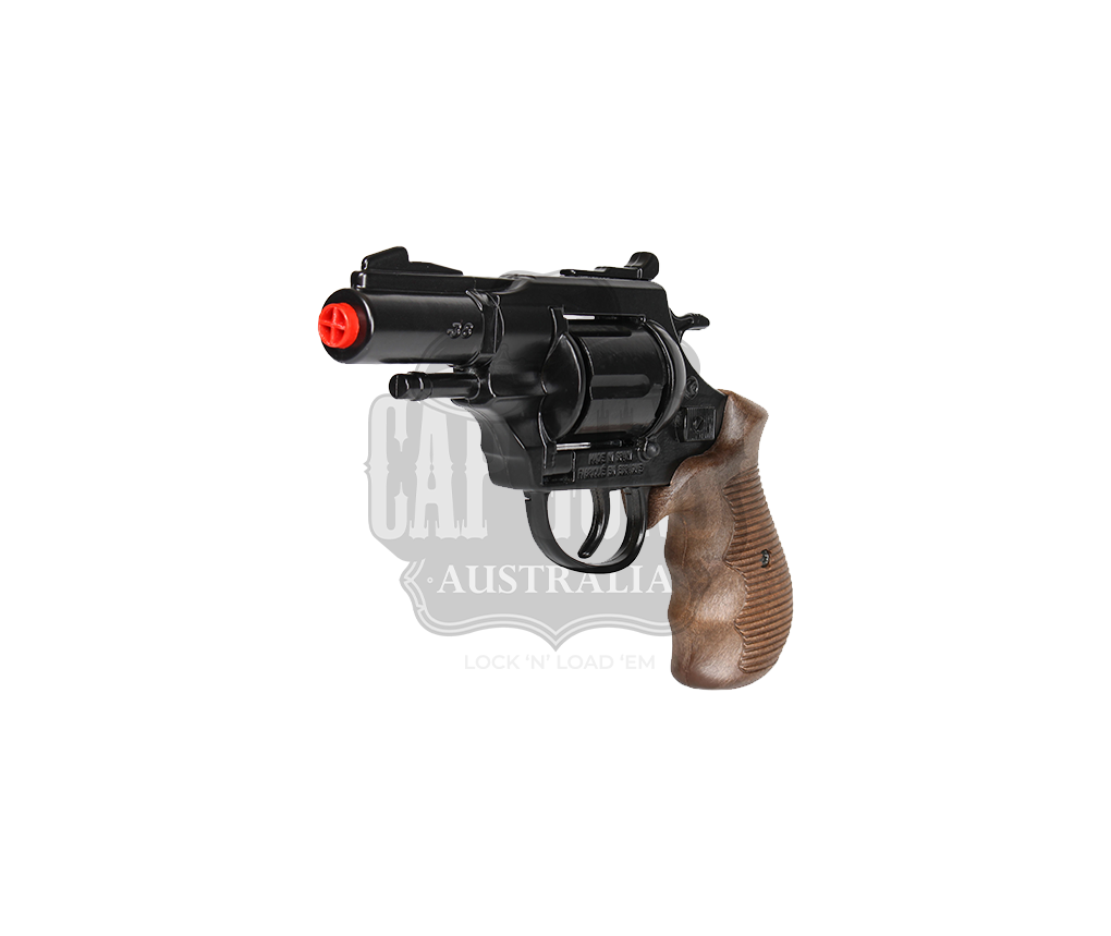 Gonher - Police Python 2" Colt Revolver - 12-Shot - Diecast Metal - Brown/Black with Box