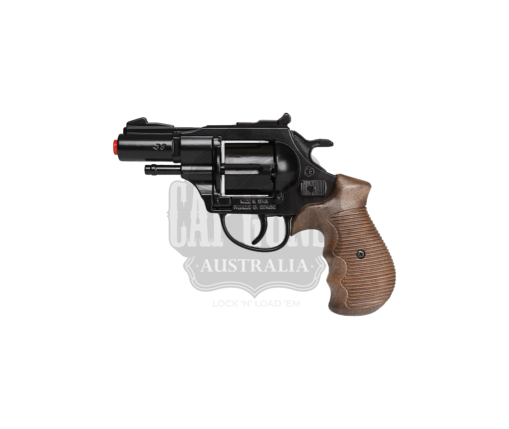 Gonher - Police Python 2" Colt Revolver - 12-Shot - Diecast Metal - Brown/Black with Box