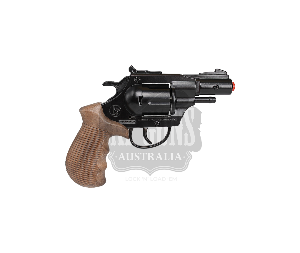 Gonher - Police Python 2" Colt Revolver - 12-Shot - Diecast Metal - Brown/Black with Box