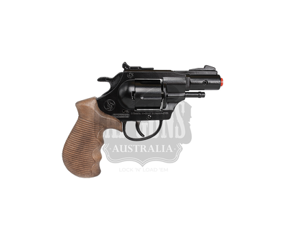 Gonher - Police Python 2" Colt Revolver - 12-Shot - Diecast Metal - Brown/Black with Box