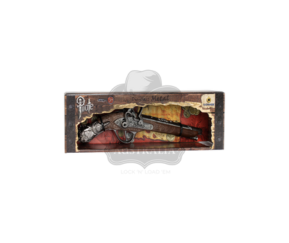 Gonher - Pirate Pistol - 1-Shot - Diecast Metal - Brown/Nickel accent with Box