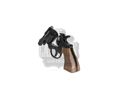 Gonher - Police Revolver -  8-Shots - Diecast Metal - Brown/Black with Box