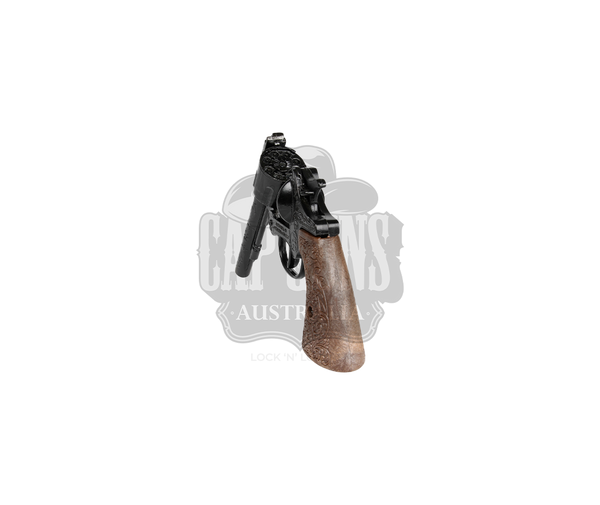 Gonher - Cowboy Revolver - 8-Shots - Diecast Metal - Brown/Black with Box