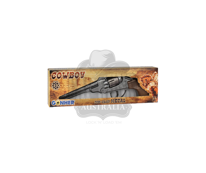 Gonher - Cowboy Colt Revolver 1851 - 8-Shot - Diecast Metal - Brown/Nickel with Box