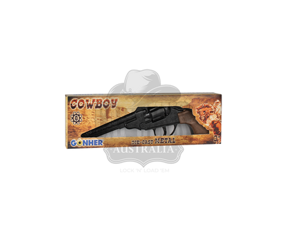 Gonher - Cowboy Colt Revolver 1851 - 8-Shot - Diecast Metal  - Brown/Black with Box