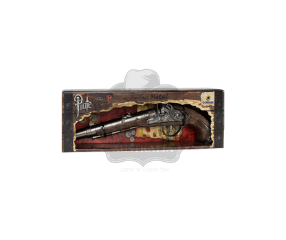 Gonher - Pirate Buccaneer Flintlock Pistol - 1-Shot - Diecast Metal -  Brown/Nickel accent with Box