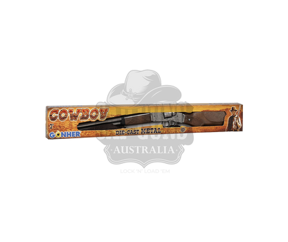 Gonher - Cowboy Rifle 8-Shots - Diecast Metal - Brown/Nickel accent with Box