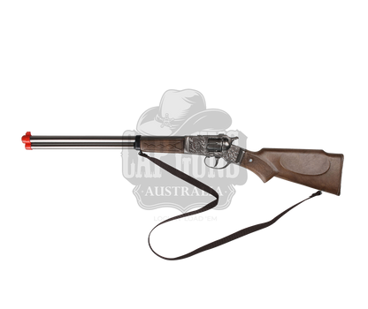 Gonher - Cowboy Rifle 8-Shots - Diecast Metal - Brown/Nickel accent with Box