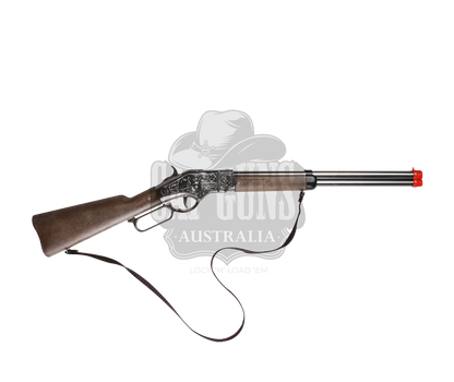 Gonher - Cowboy Winchester Rifle - 8-Shot - 69.5 cm - Diecast Metal - Brown/Nickel accent and lever action with Box