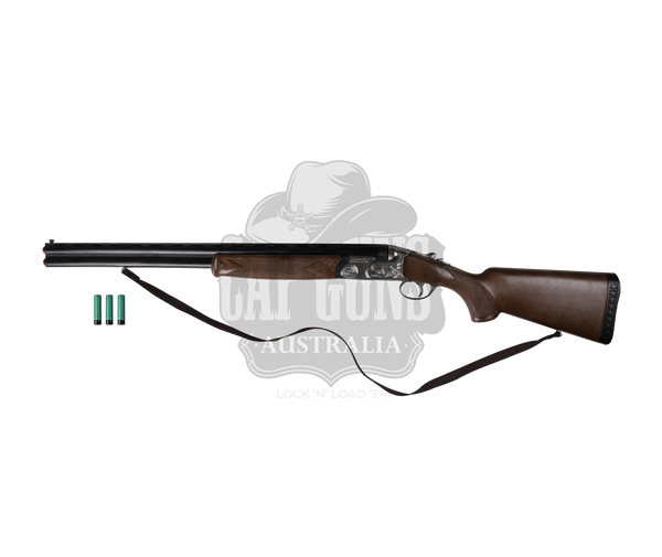 Gonher - Winchester Superimposed 1+1 Shotgun - Plastic & Metal - 85 cm - Brown/Black with Box and 3-Shells included