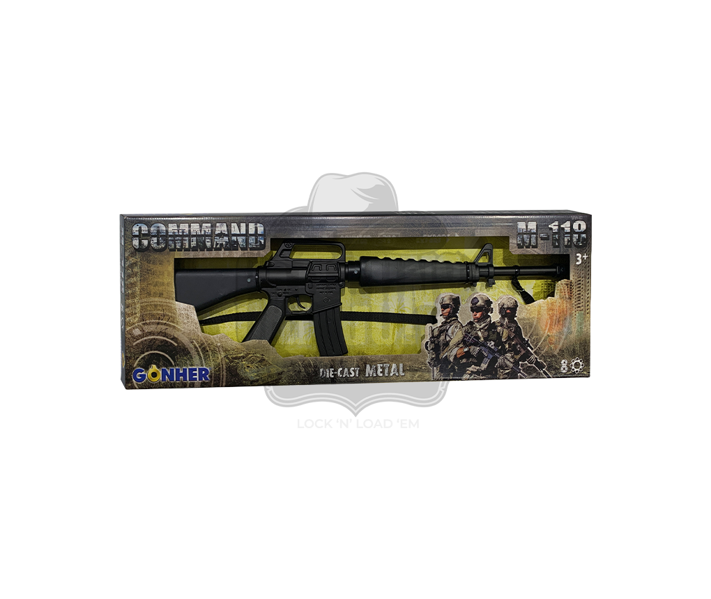 Gonher - M16 Assault Rifle - Diecast Metal - 8-Shot - 72 cm - All Black with Box