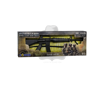 Gonher - M16 Assault Rifle - Diecast Metal - 8-Shot - 72 cm - All Black with Box