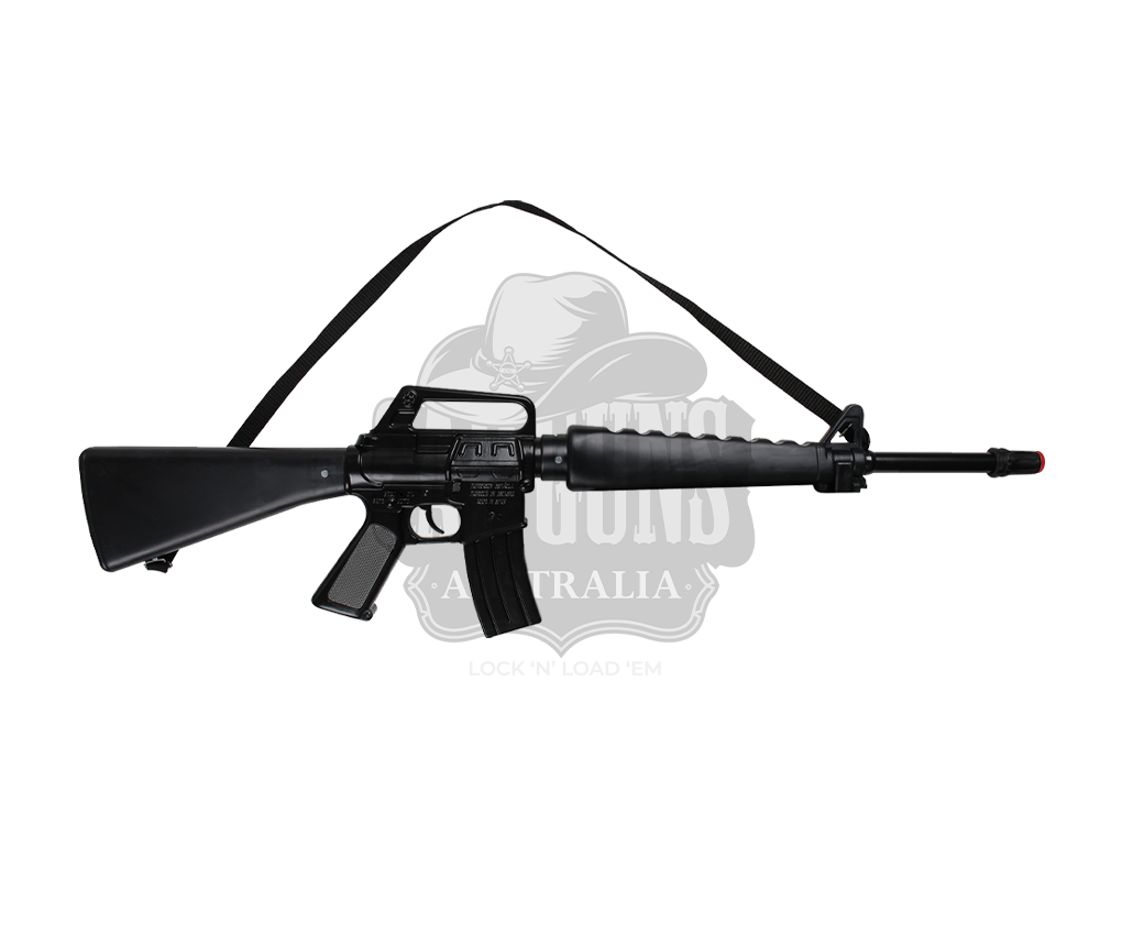 Gonher - M16 Assault Rifle - Diecast Metal - 8-Shot - 72 cm - All Black with Box