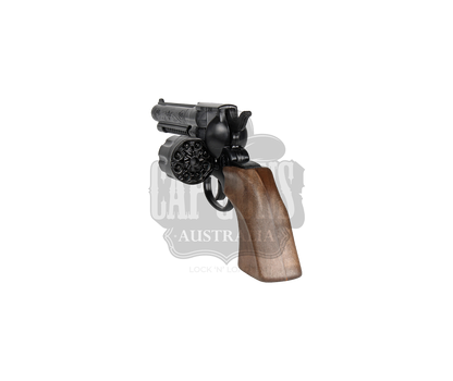 Gonher - Cowboy Revolver - Diecast Metal - 8-Shots - Brown/Black with Box