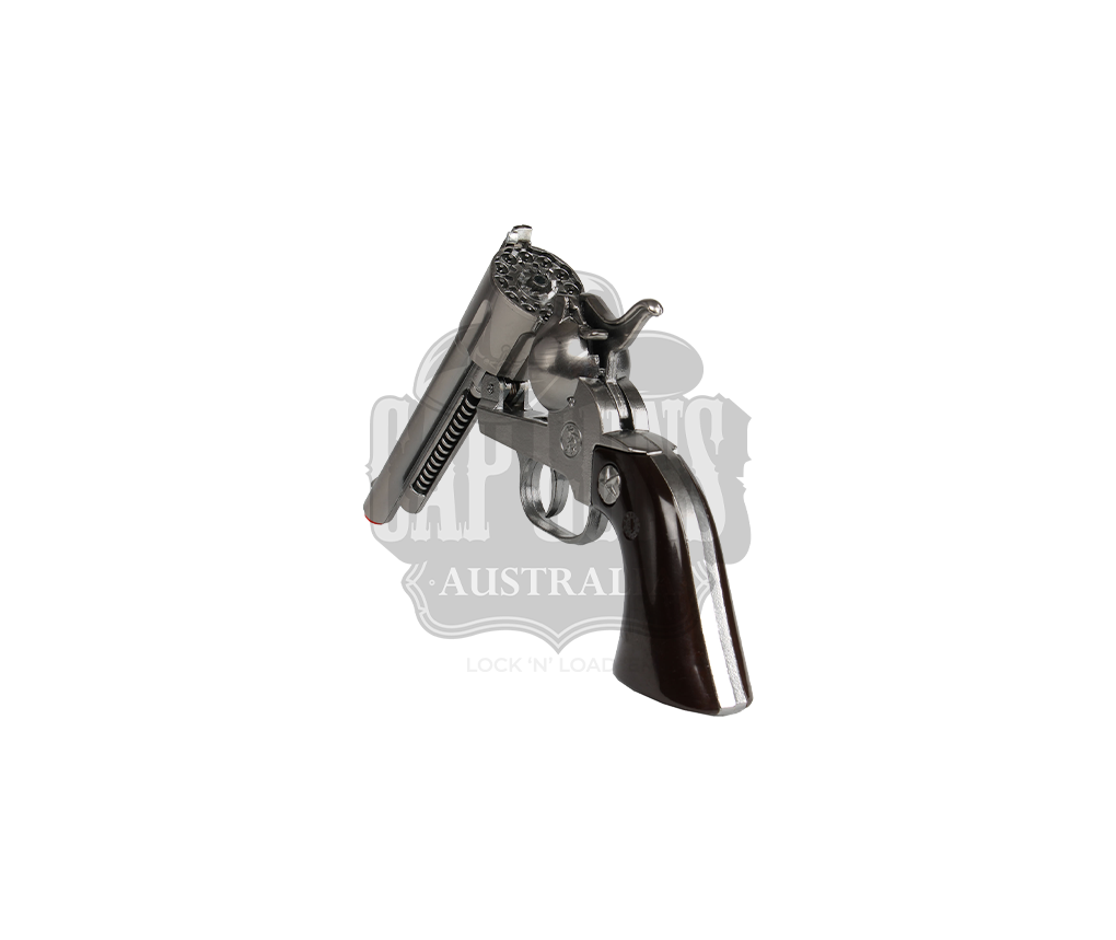 Gonher - Cowboy Revolver - Diecast Peacemaker Western Colt SAA 6 mm - 12-Shot - Black/Nickel with Box