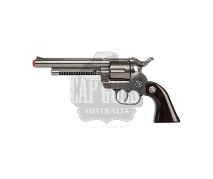 Gonher - Cowboy Revolver - Diecast Peacemaker Western Colt SAA 6 mm - 12-Shot - Black/Nickel with Box