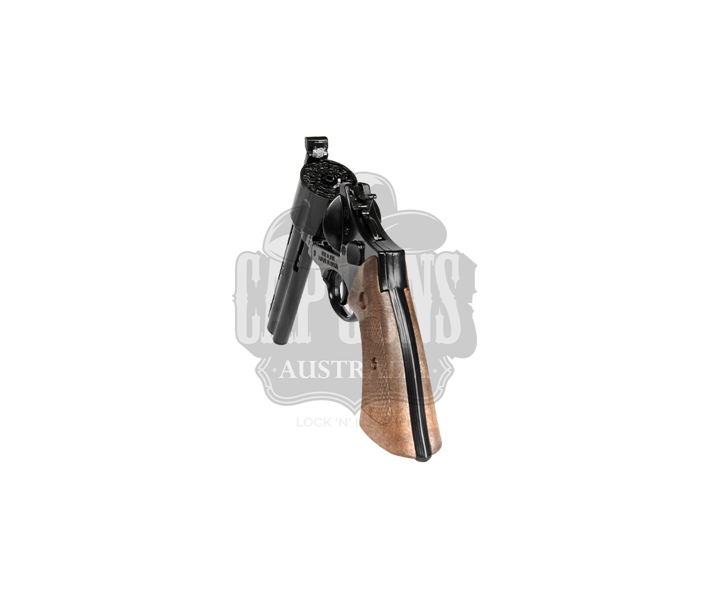 Gonher - Police Revolver - Diecast Metal - Colt Python 6" Brown/Black with Box