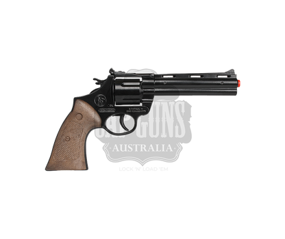 Gonher - Police Revolver - Diecast Metal - Colt Python 6" Brown/Black with Box