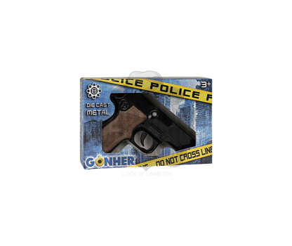 Gonher - Police Pistol - Colt Govt. 1911 Astra 8-Shot - Diecast Metal - Brown/Black with Box