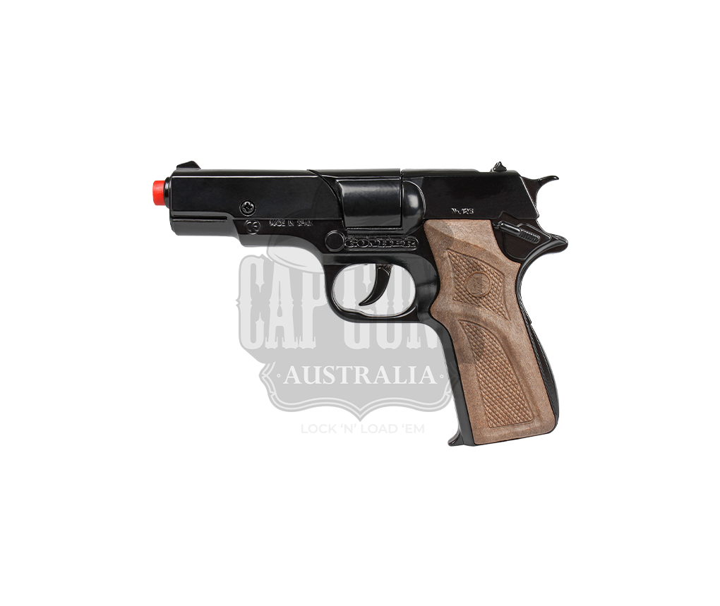 Gonher - Police Pistol - Colt Govt. 1911 Astra 8-Shot - Diecast Metal - Brown/Black with Box