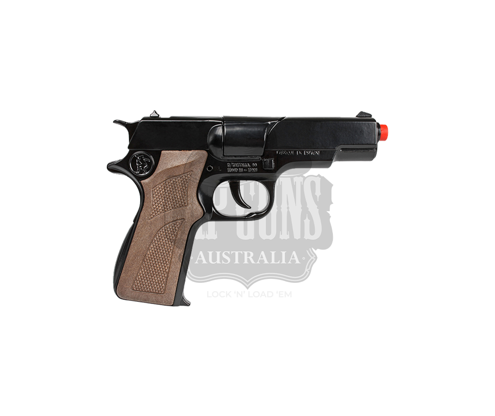 Gonher - Police Pistol - Colt Govt. 1911 Astra 8-Shot - Diecast Metal - Brown/Black with Box