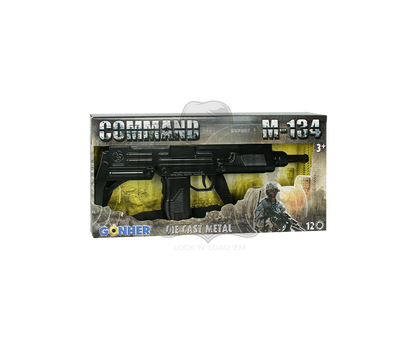 Gonher - Diecast UZI Machine Gun - 12-Shot - Black