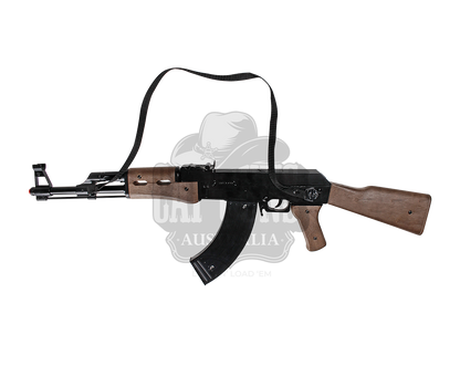 Gonher - Diecast AK-47 Rifle Blk/Brown 8 shots