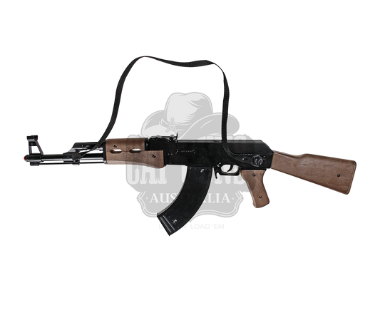 Gonher - Diecast AK-47 Rifle Blk/Brown 8 shots