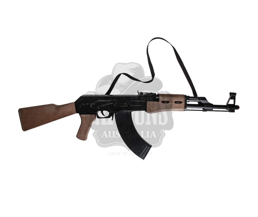 Gonher - Diecast AK-47 Rifle Blk/Brown 8 shots