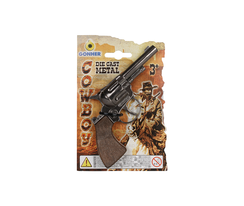 Gonher - Cowboy Little Revolver, Steel, Carton Expositor