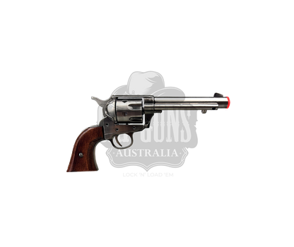 Kolser - Revolver Peacemaker Colt 45 5.5" USA 1873 - Pistol Wood Grips Nickel, Polished