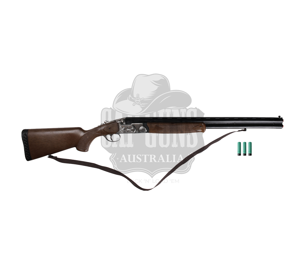 Gonher - Winchester Superimposed 1+1 Shotgun - Plastic & Metal - 85 cm - Brown/Black with Box and 3-Shells included