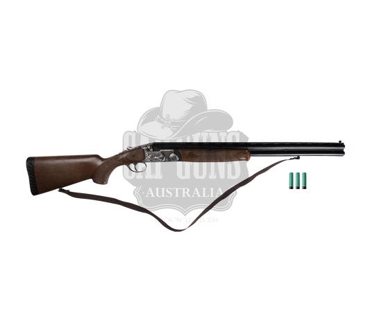 Gonher - Winchester Superimposed 1+1 Shotgun - Plastic & Metal - 85 cm - Brown/Black with Box and 3-Shells included